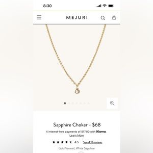 Mejuri sapphire choker